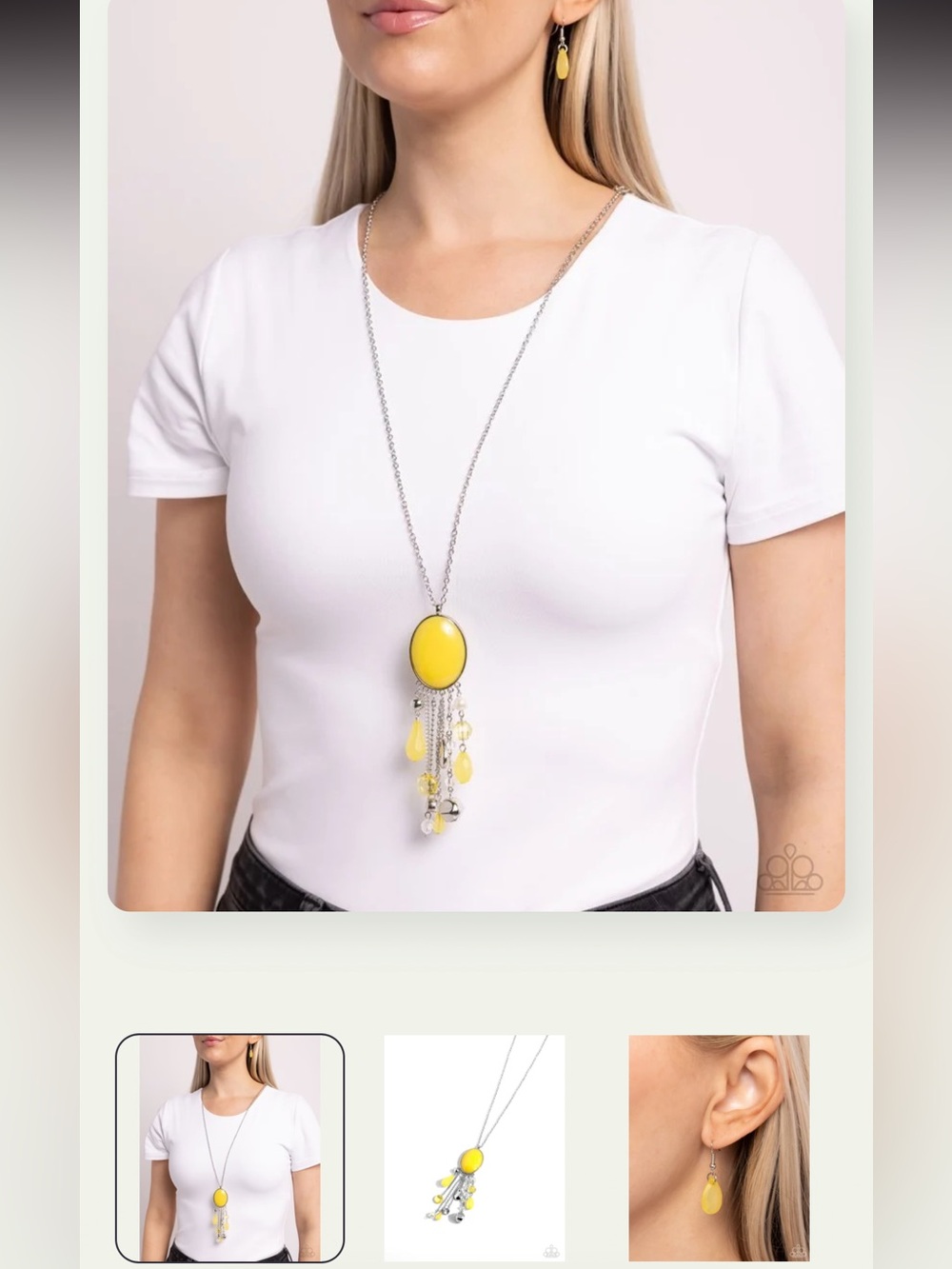 💛🌟💛 “WHIMSICAL WISHES” YELLOW NECKLACE WITH FREE EARRINGS ~ PAPARAZZI❗️ 💛🌟💛 - Picture 5 of 6